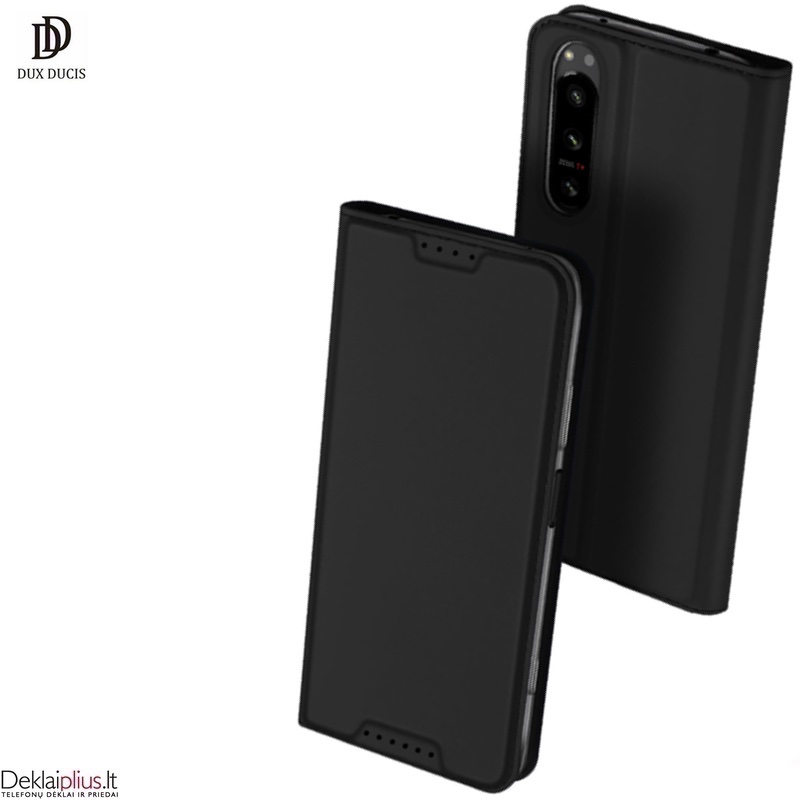 Dux Ducis Skin Pro dirbtinės odos dėklas - juodas (Sony Xperia 5 IV) Dux Ducis Skin Pro dirbtinės odos dėklas - juodas (Sony Xperia 5 IV)